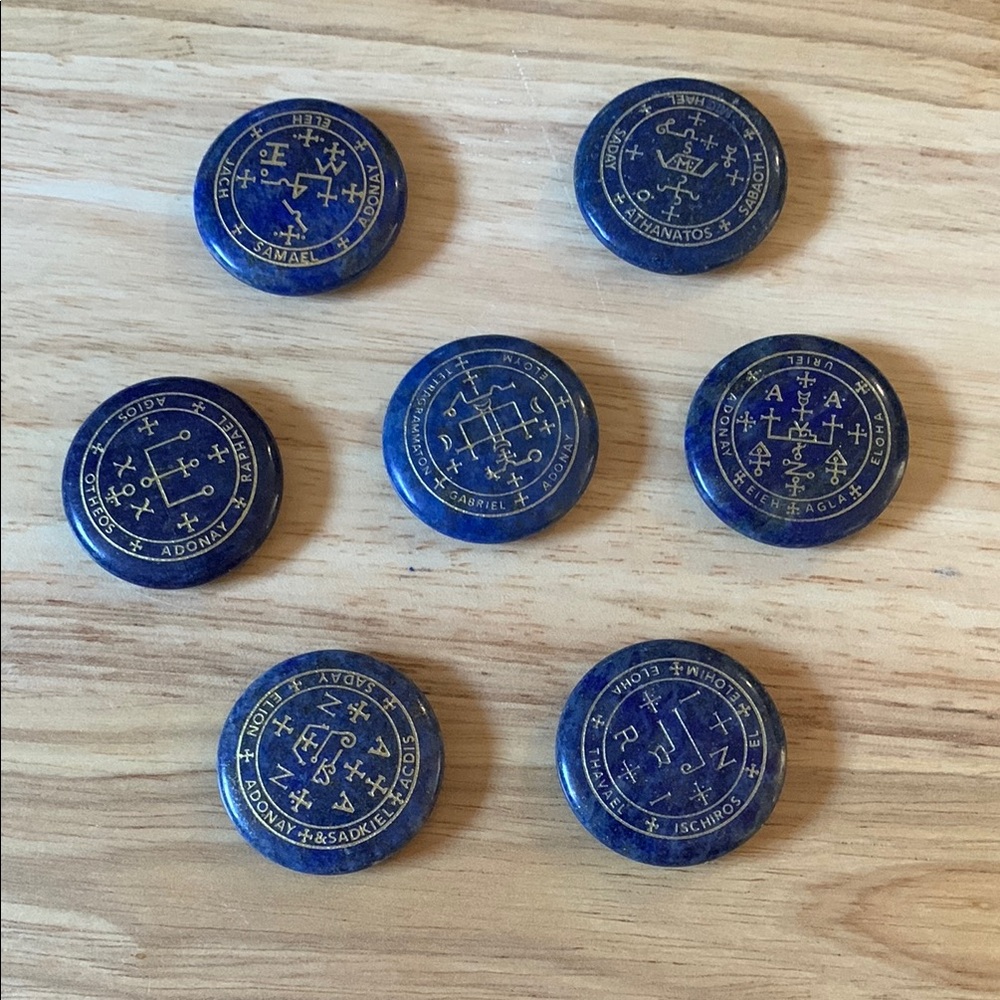 Set of 7 Engraved Archangel Stones